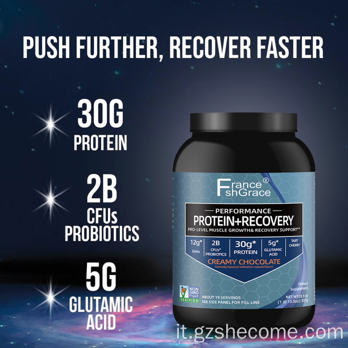 Shecome Protein Recovery Powder Cioccolato Crescita muscolare